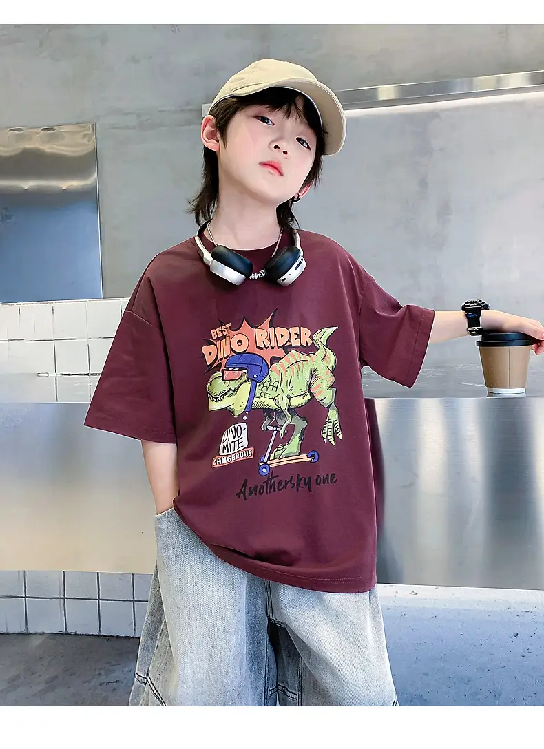 Boys Cartoon T-Shirt 2025 Summer Mid Big — feature 16