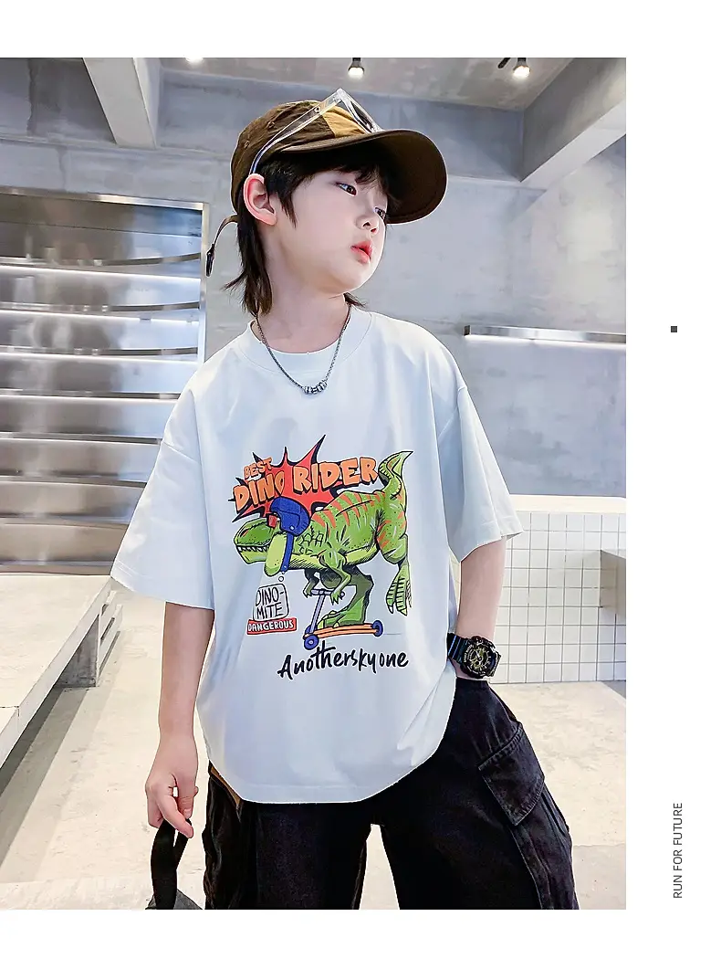 Boys Cartoon T-Shirt 2025 Summer Mid Big — feature 17