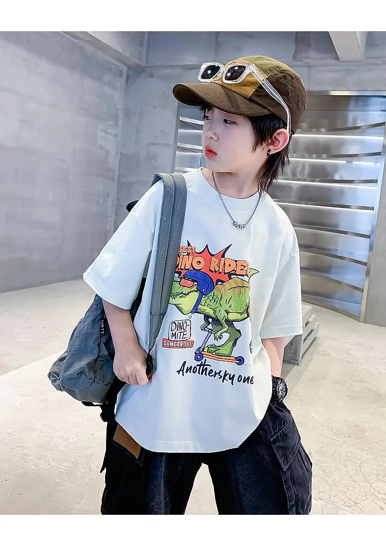 Boys Cartoon T-Shirt 2025 Summer Mid Big — feature 18