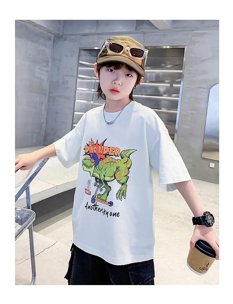 Boys Cartoon T-Shirt 2025 Summer Mid Big — feature 19