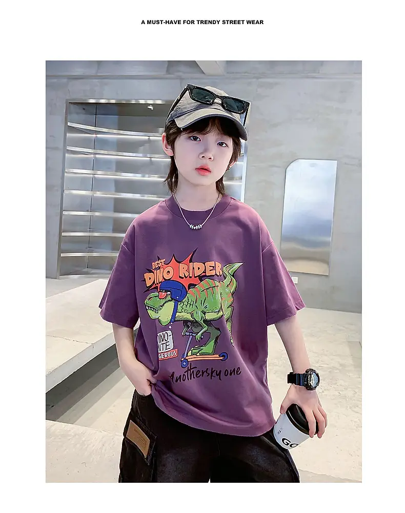 Boys Cartoon T-Shirt 2025 Summer Mid Big — feature 2
