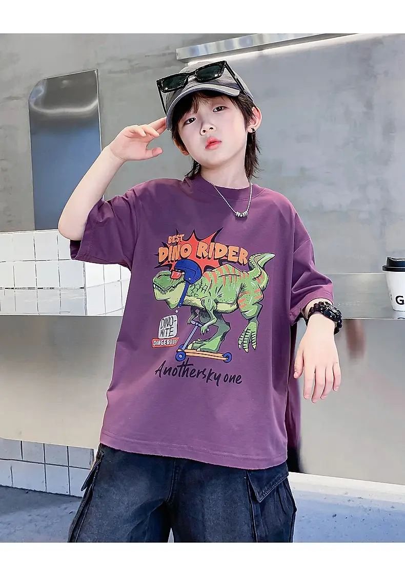 Boys Cartoon T-Shirt 2025 Summer Mid Big — feature 22