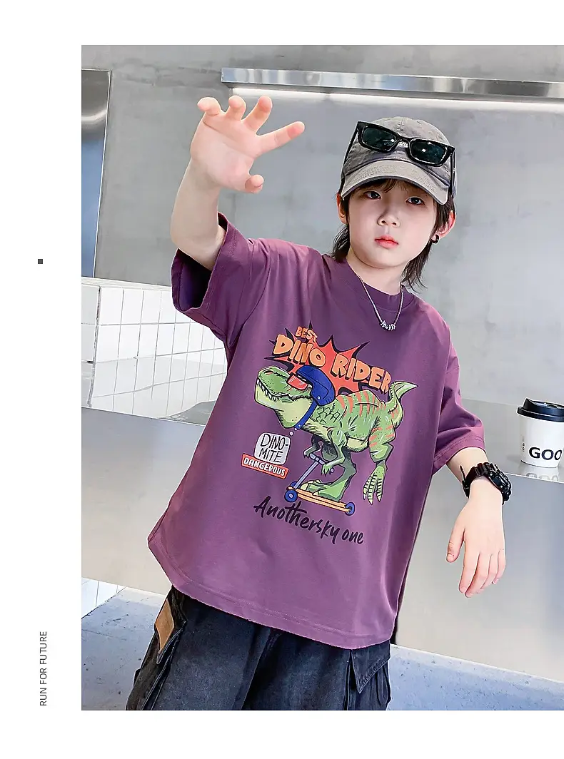 Boys Cartoon T-Shirt 2025 Summer Mid Big — feature 23