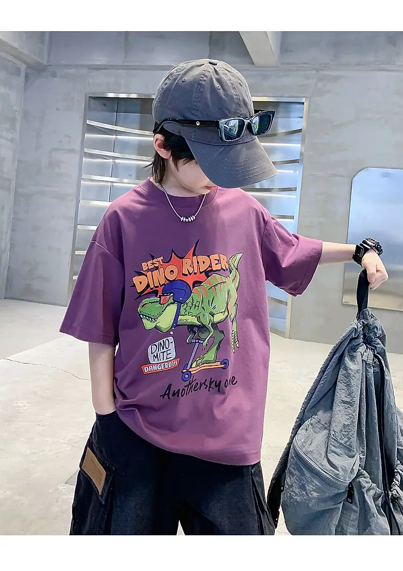 Boys Cartoon T-Shirt 2025 Summer Mid Big — feature 24
