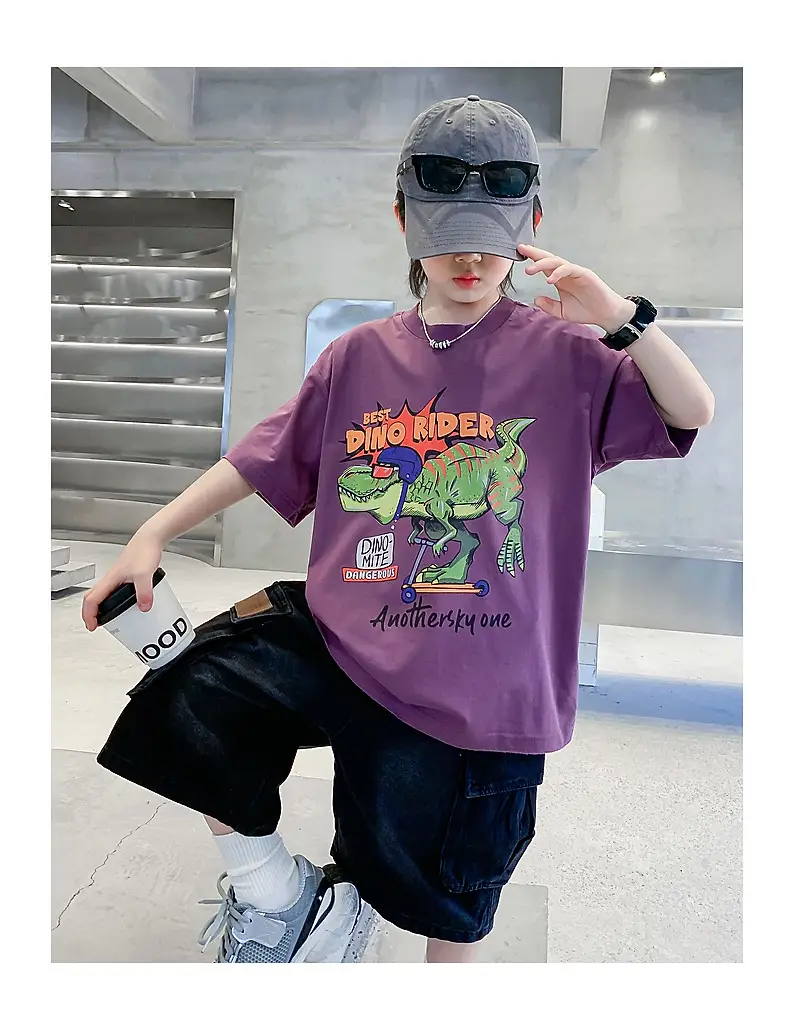 Boys Cartoon T-Shirt 2025 Summer Mid Big — feature 25