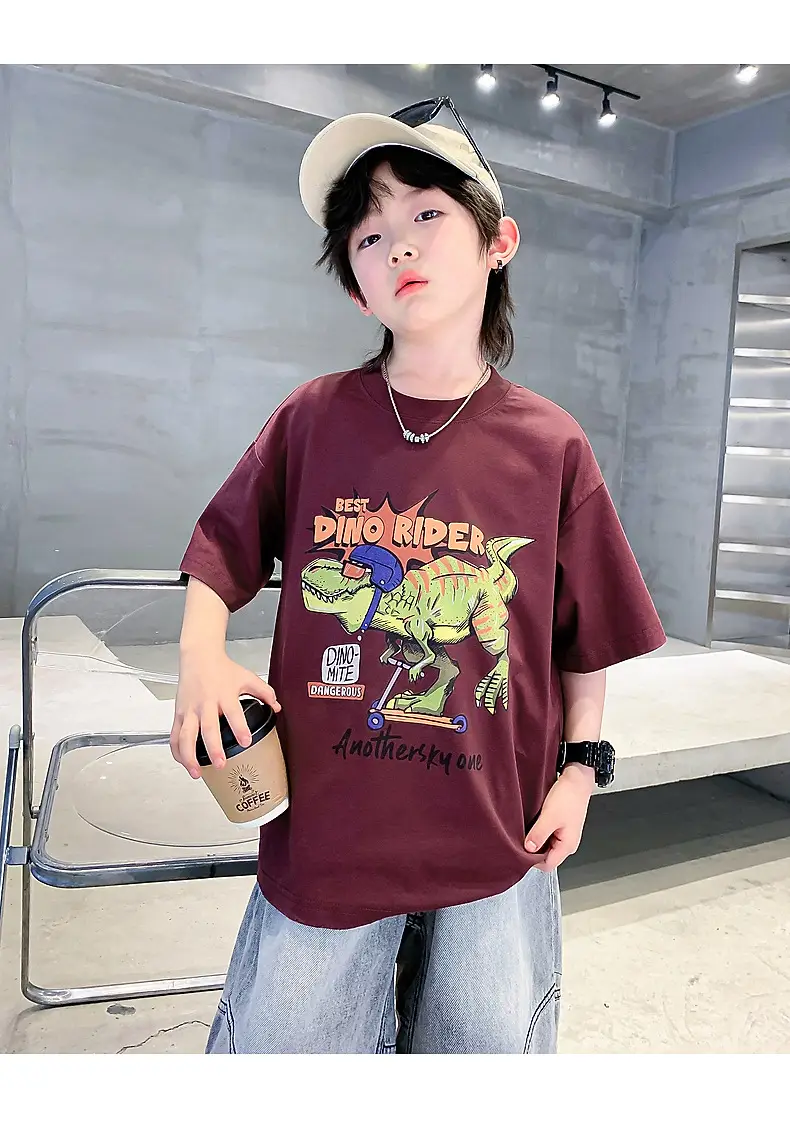 Boys Cartoon T-Shirt 2025 Summer Mid Big — feature 26