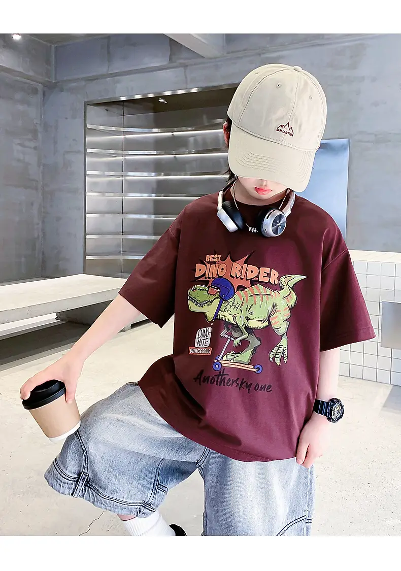 Boys Cartoon T-Shirt 2025 Summer Mid Big — feature 27