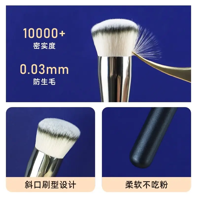 Angled Concealer Brush with Stippling Design - Image 4