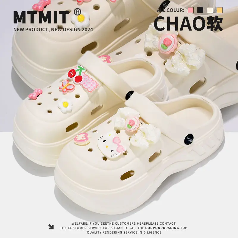 Women Kitty Bow Sandals Summer Hole Shoes — feature 23
