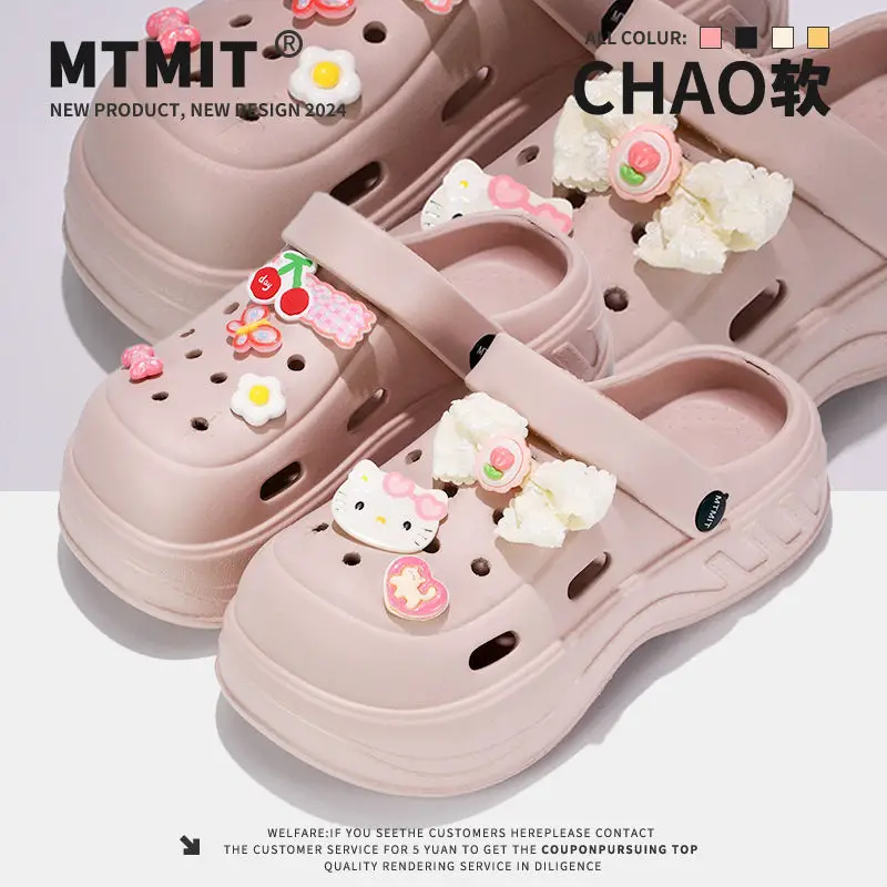 Women Kitty Bow Sandals Summer Hole Shoes — feature 25