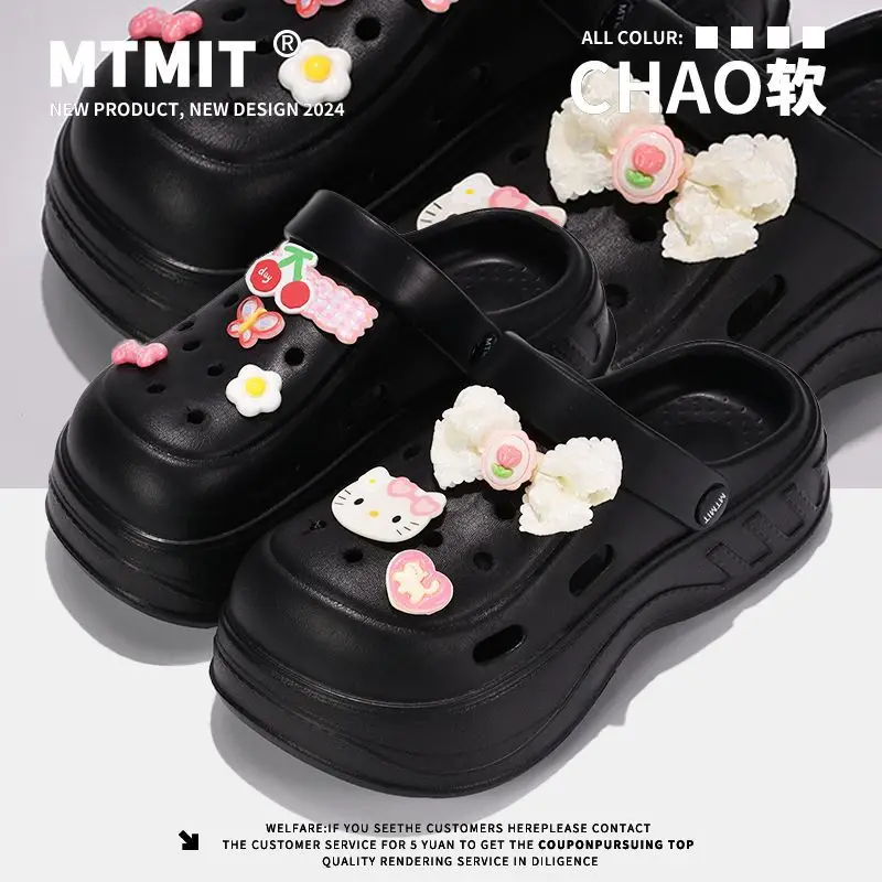 Women Kitty Bow Sandals Summer Hole Shoes — feature 26