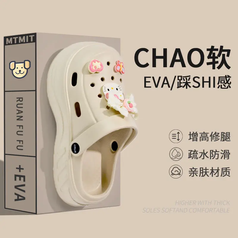 Women Kitty Bow Sandals Summer Hole Shoes — feature 28