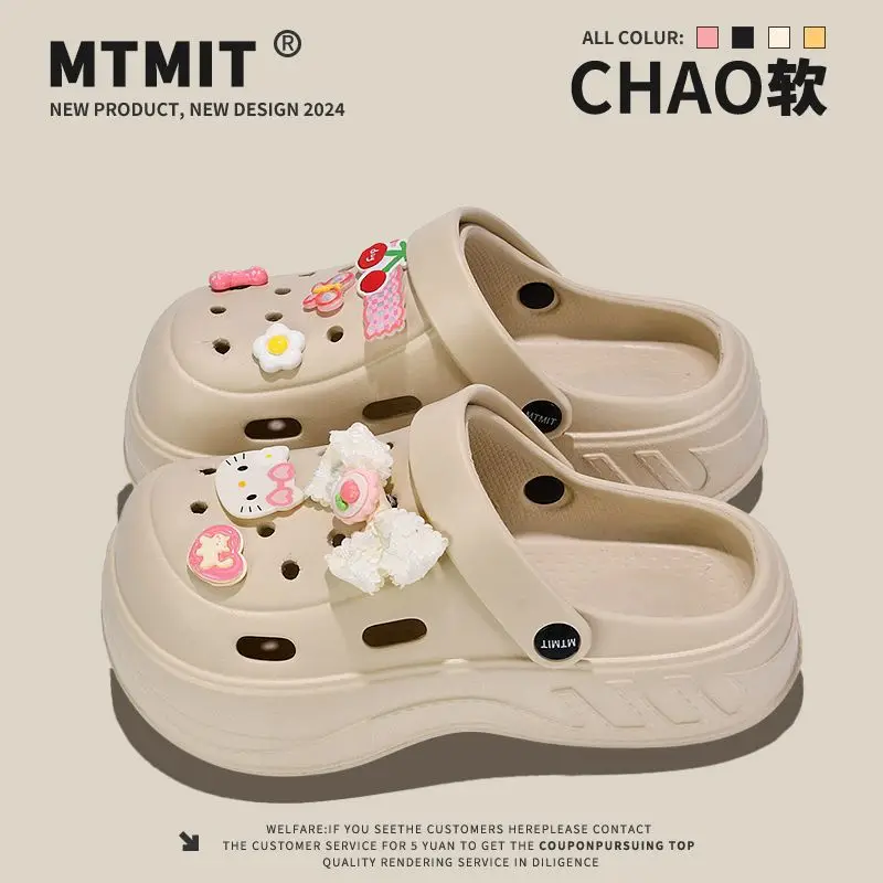 Women Kitty Bow Sandals Summer Hole Shoes — feature 32