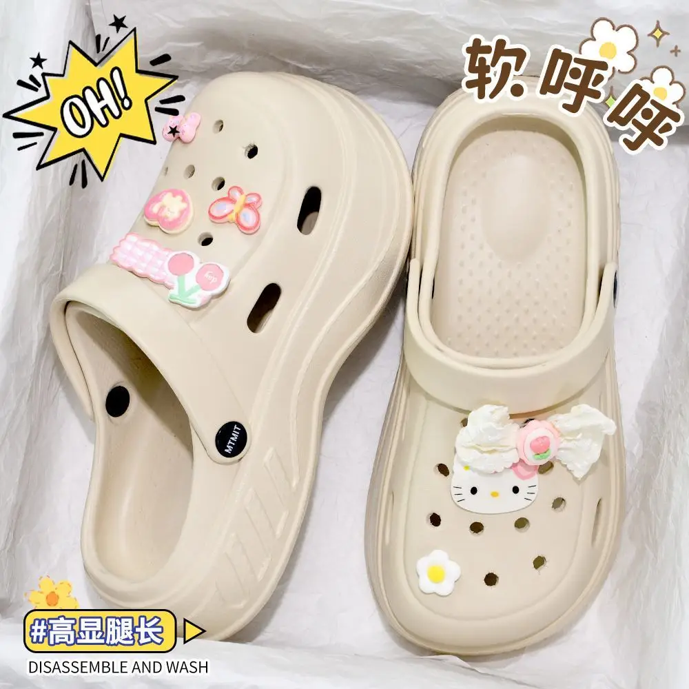 Women Kitty Bow Sandals Summer Hole Shoes — feature 33