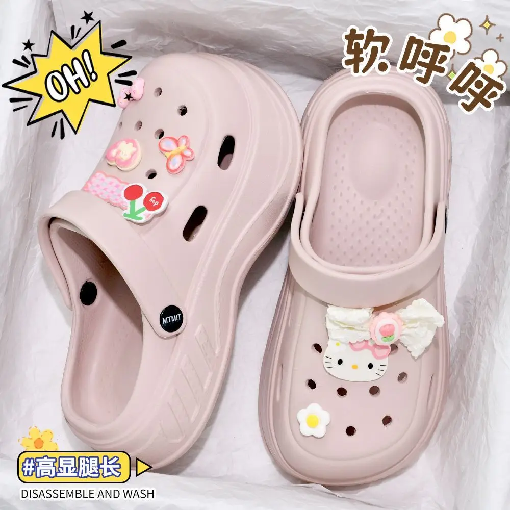 Women Kitty Bow Sandals Summer Hole Shoes — feature 34