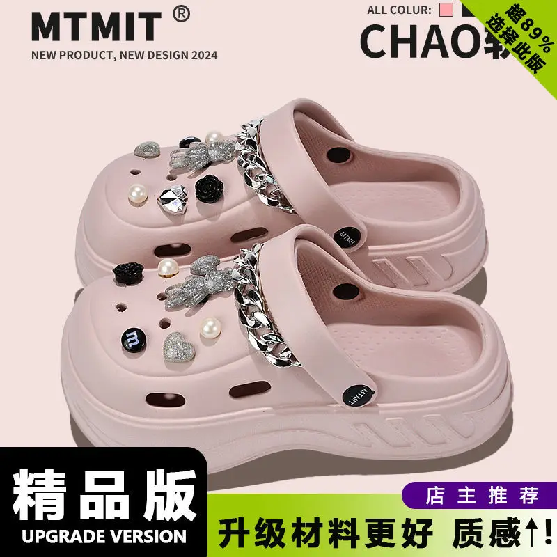 Women Kitty Bow Sandals Summer Hole Shoes