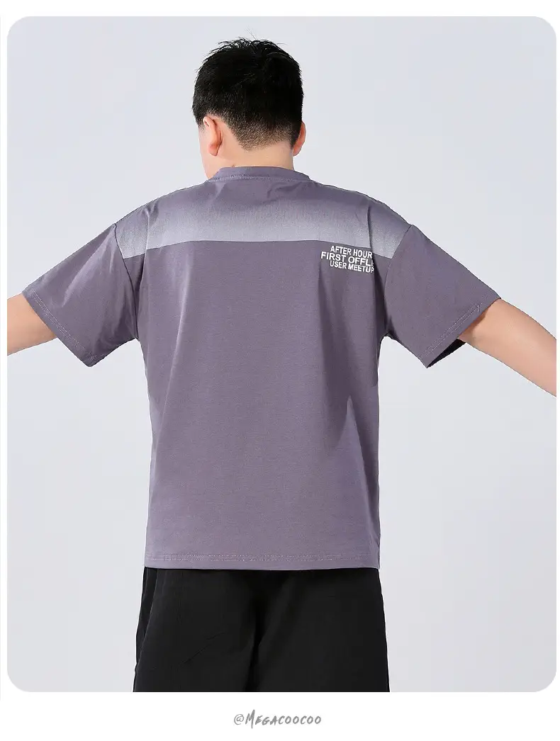Fat Children T-Shirt Gray Striped Plus Size — feature 13