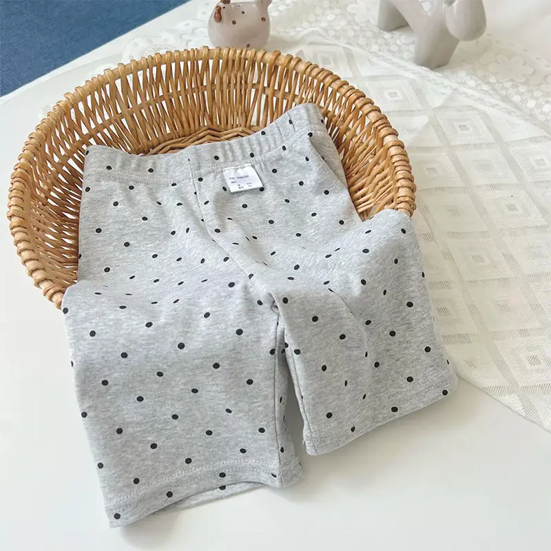 New Summer Thin Girls Polo Dot Shorts White - Image 5