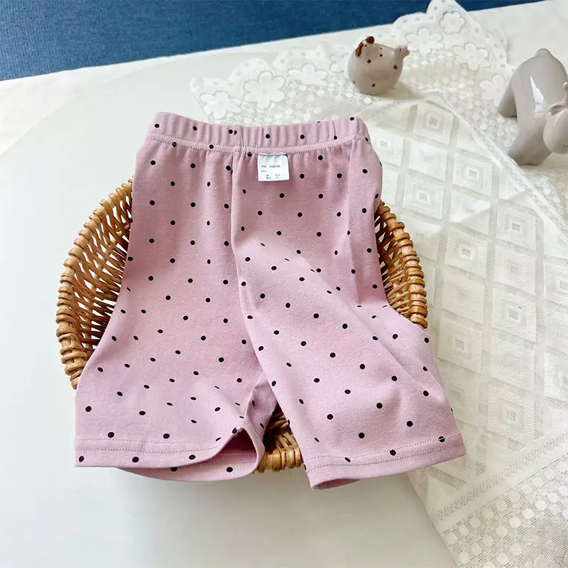 New Summer Thin Girls Polo Dot Shorts White - Image 6