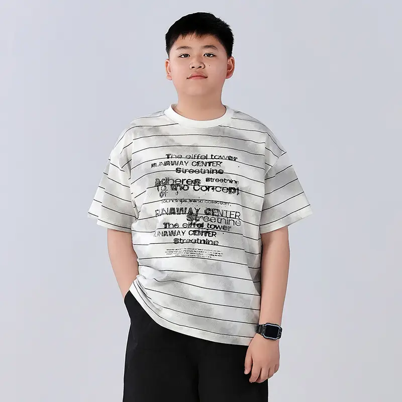 Chubby Striped T-Shirt Plus Size Teen Wear - Image 3