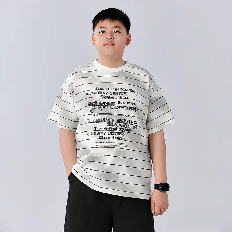 Chubby Striped T-Shirt Plus Size Teen Wear - Image 4