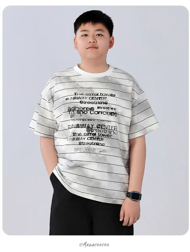 Chubby Striped T-Shirt Plus Size Teen Wear — feature 13