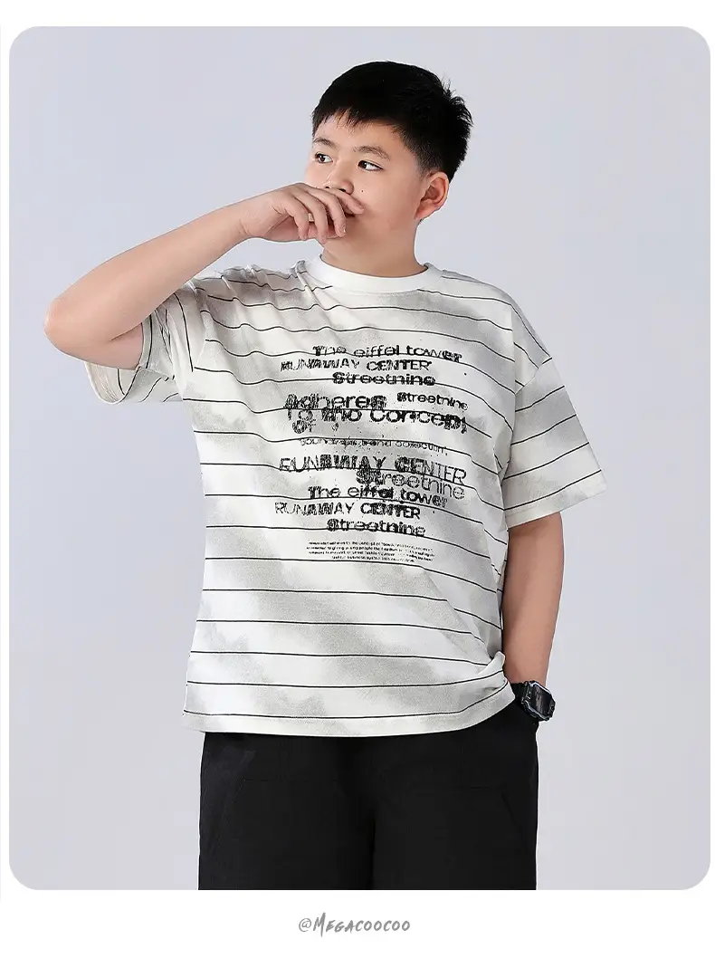 Chubby Striped T-Shirt Plus Size Teen Wear — feature 14