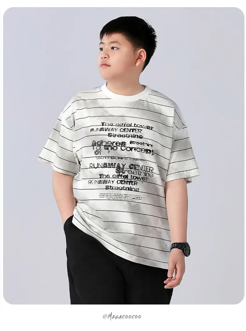 Chubby Striped T-Shirt Plus Size Teen Wear — feature 15
