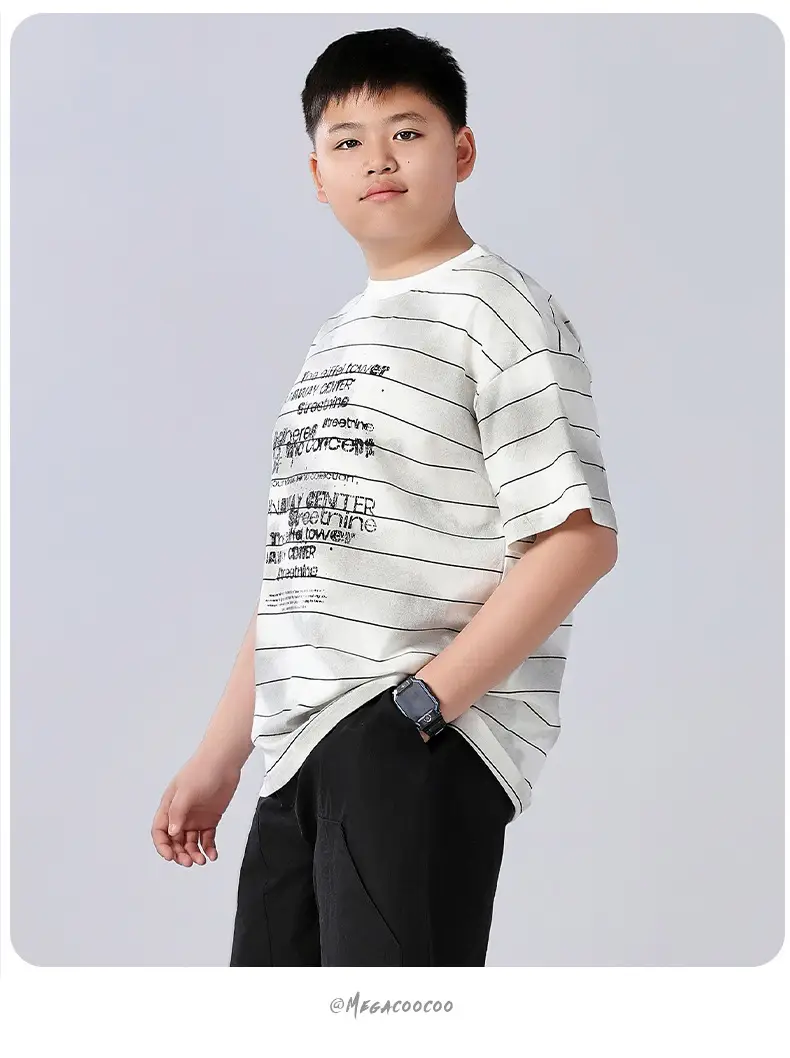 Chubby Striped T-Shirt Plus Size Teen Wear — feature 16