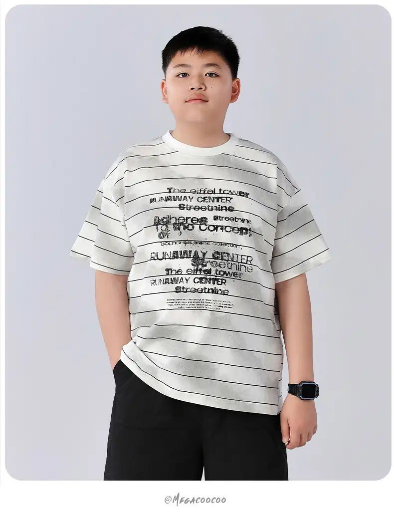 Chubby Striped T-Shirt Plus Size Teen Wear — feature 17