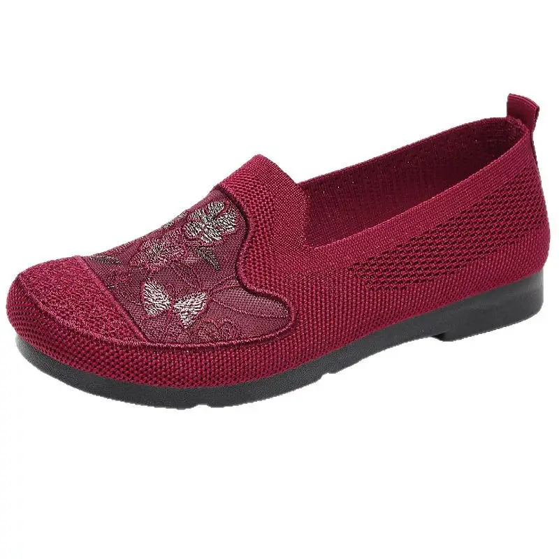 Leap Month Mom Shoes Women's Lightweight Soft-Soled Summer Mesh Breathable Embroidered Shoes Old Beijing Cloth Shoes One-Leg Women's Shoes - Image 8