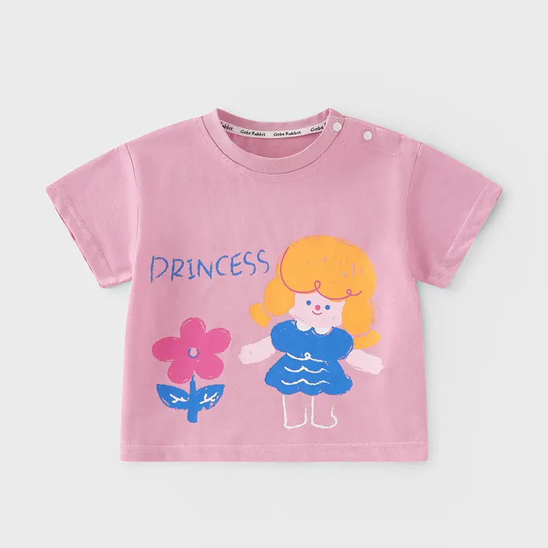 Baby's Blue Cartoon T-Shirt 2025 Summer - Image 3