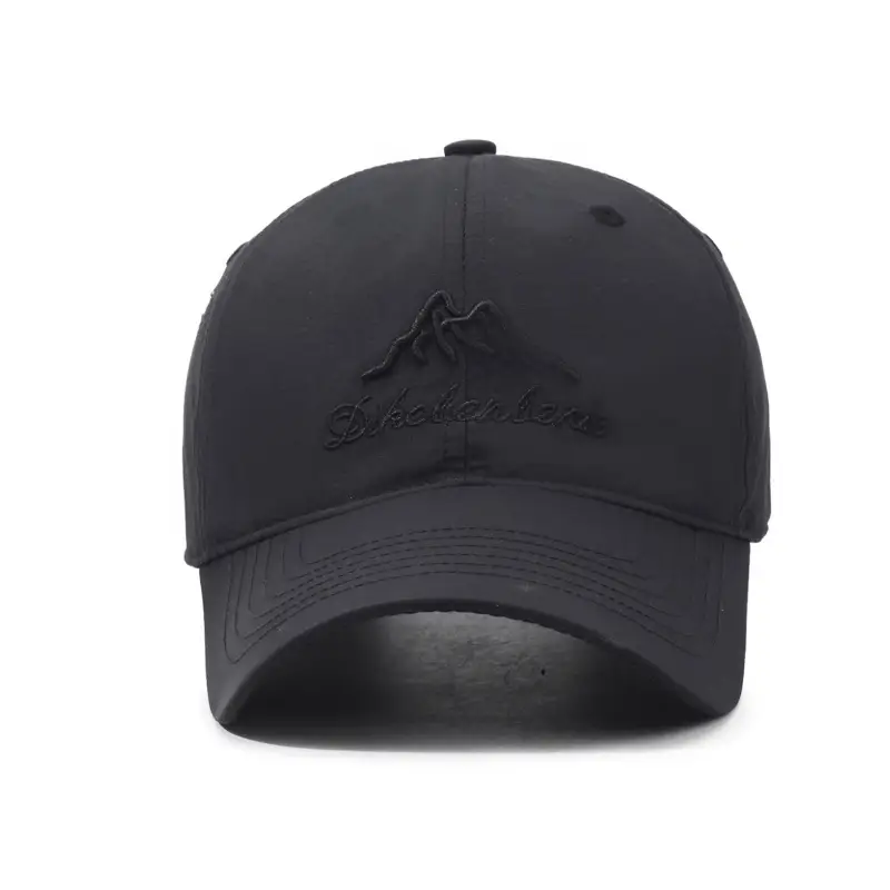 Men Baseball Cap Black with Mountain Logo