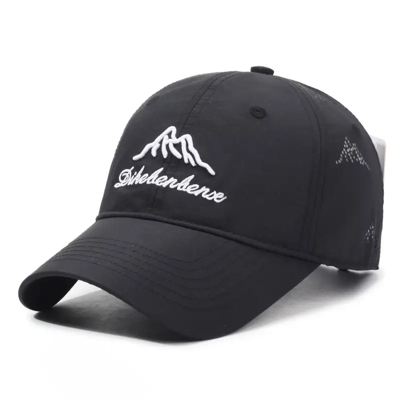 Men Baseball Cap Black with Mountain Logo