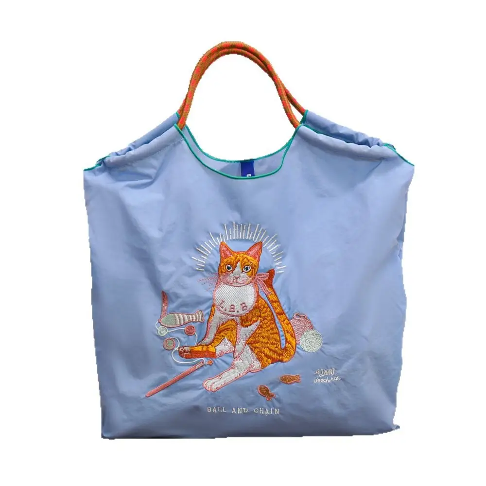 2025 Cartoon Embroidered Canvas Tote Bag Large Capacity Women's Fashion - Image 27