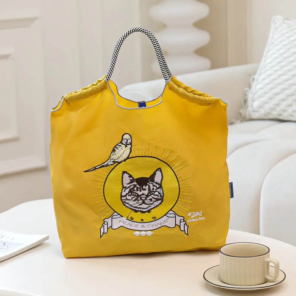 2025 Cartoon Embroidered Canvas Tote Bag Large Capacity Women's Fashion — feature 13