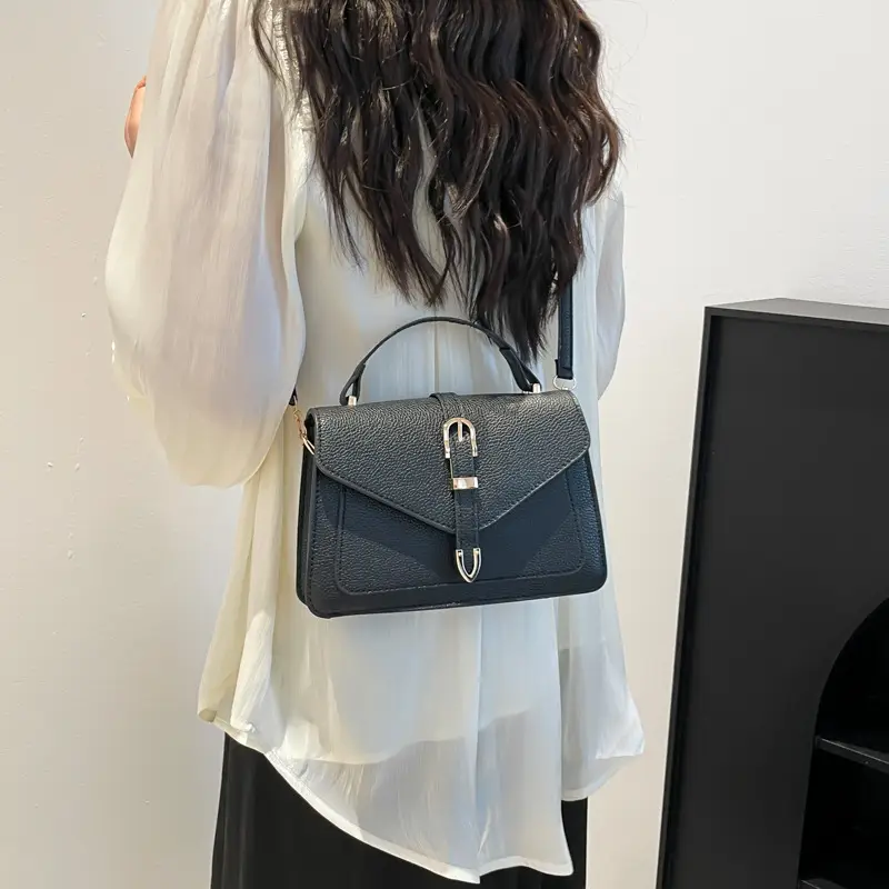 Red Leather One-Shoulder Crossbody Bag for Women - Image 7