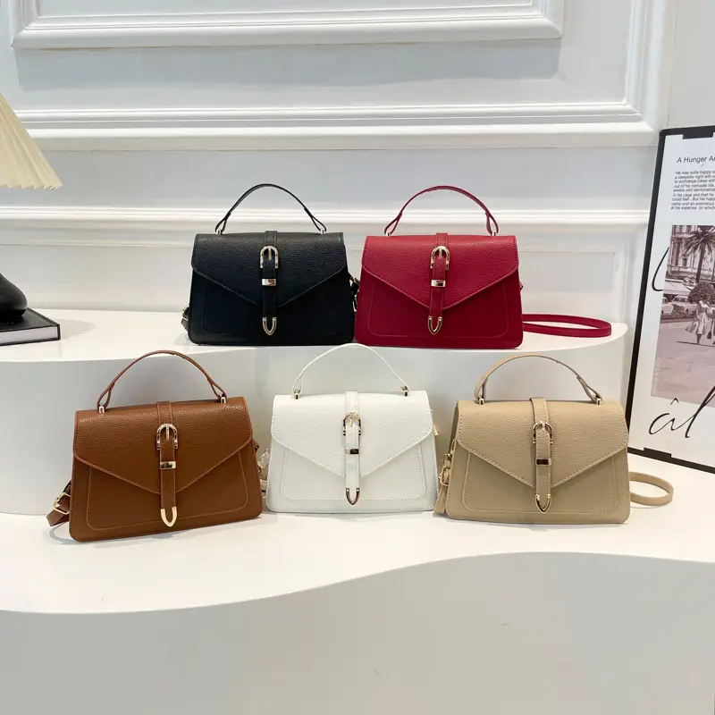 Red Leather One-Shoulder Crossbody Bag for Women - Image 8