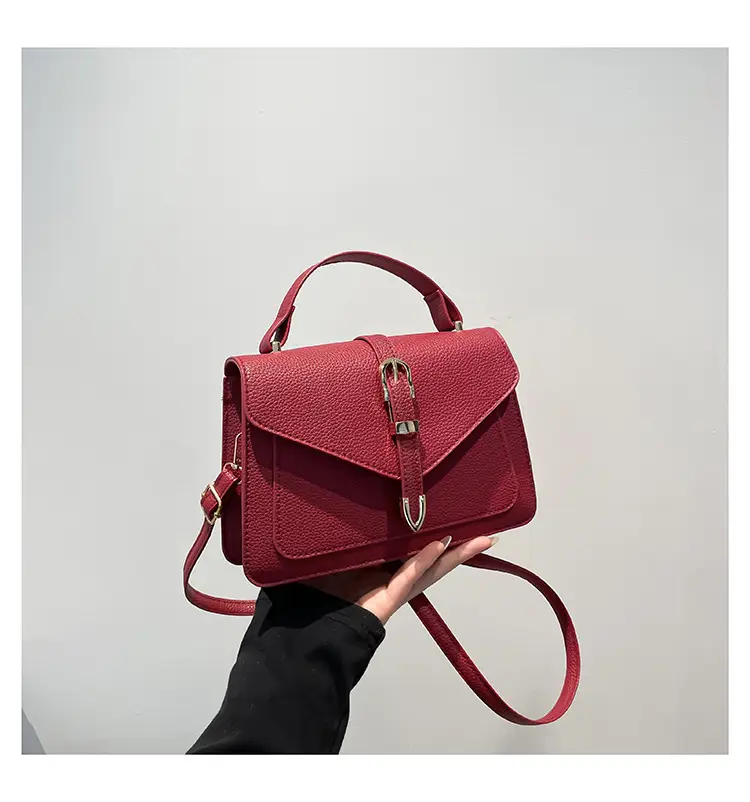 Red Leather One-Shoulder Crossbody Bag for Women — feature 26
