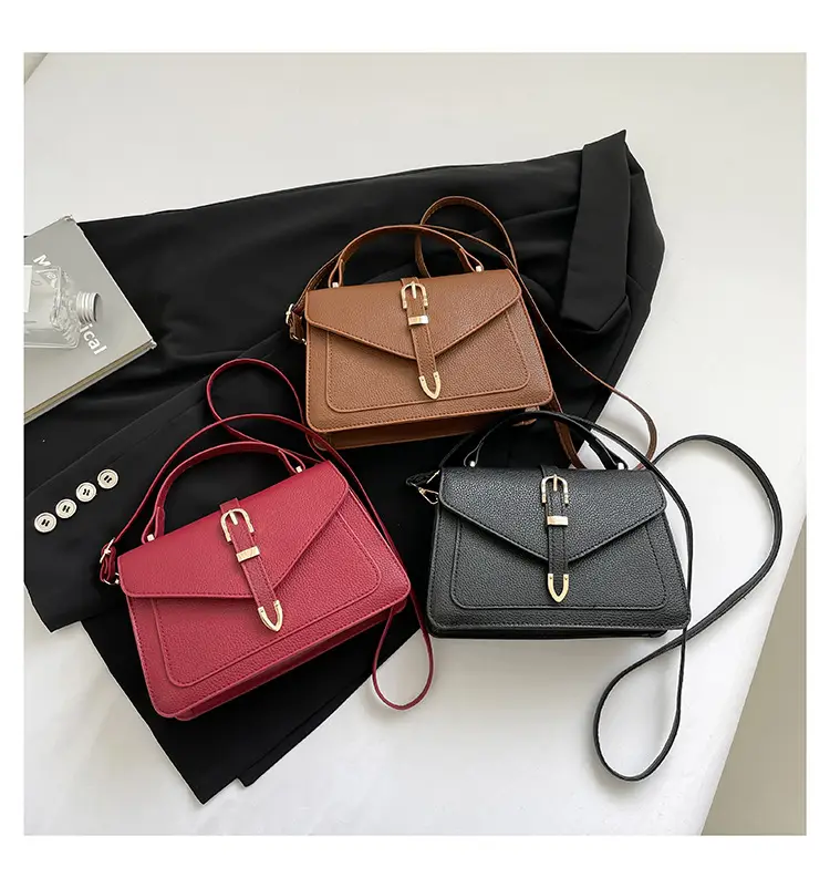 Red Leather One-Shoulder Crossbody Bag for Women — feature 31