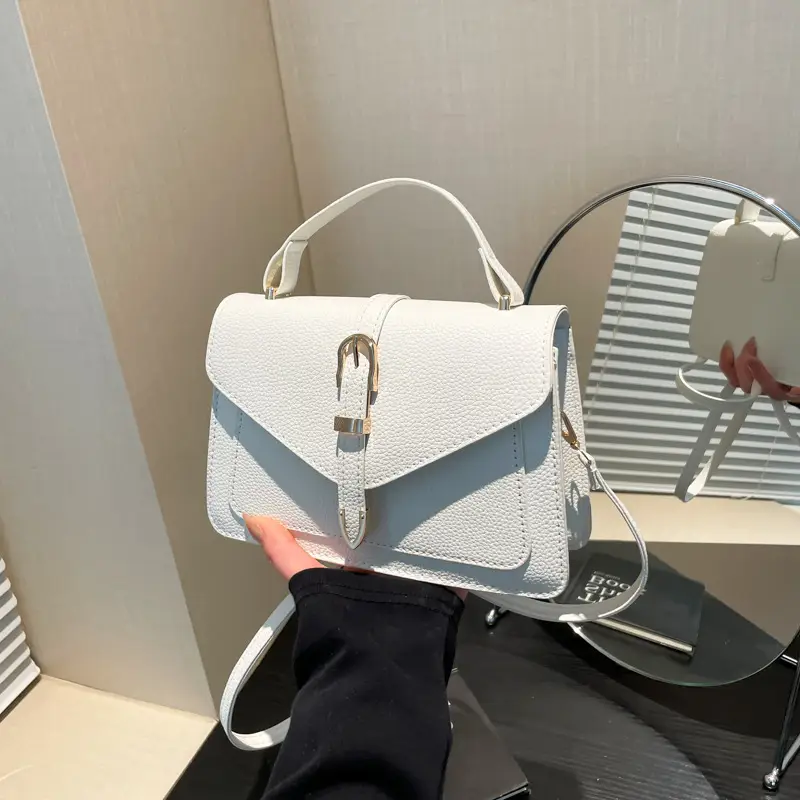 Red Leather One-Shoulder Crossbody Bag for Women - Image 2
