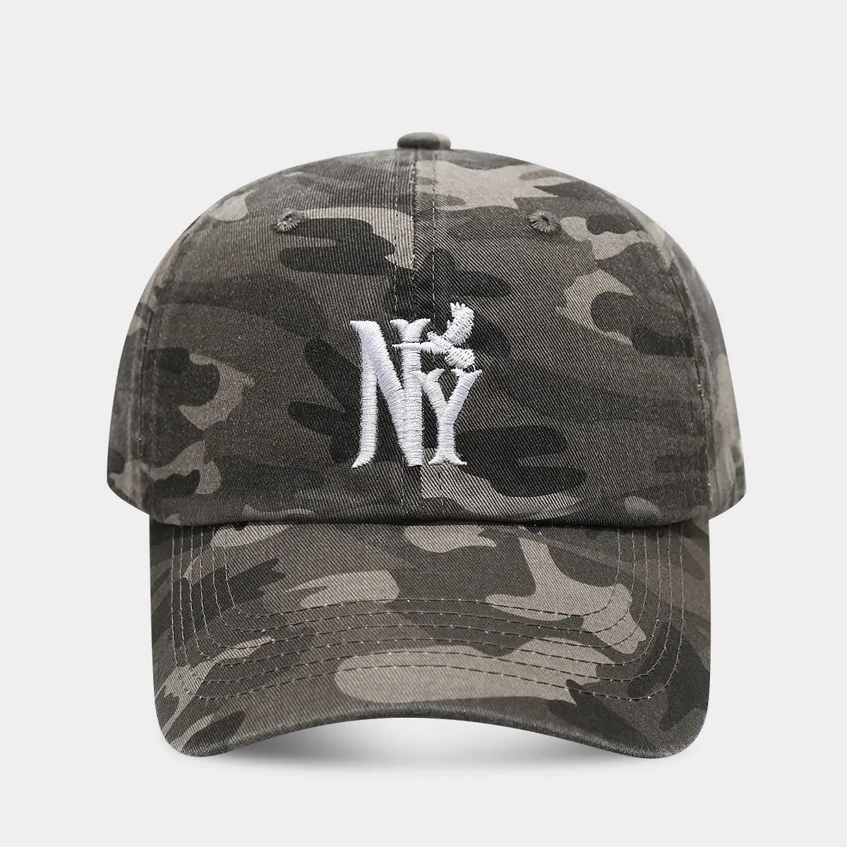 European American Camo Baseball Caps with NY Logo