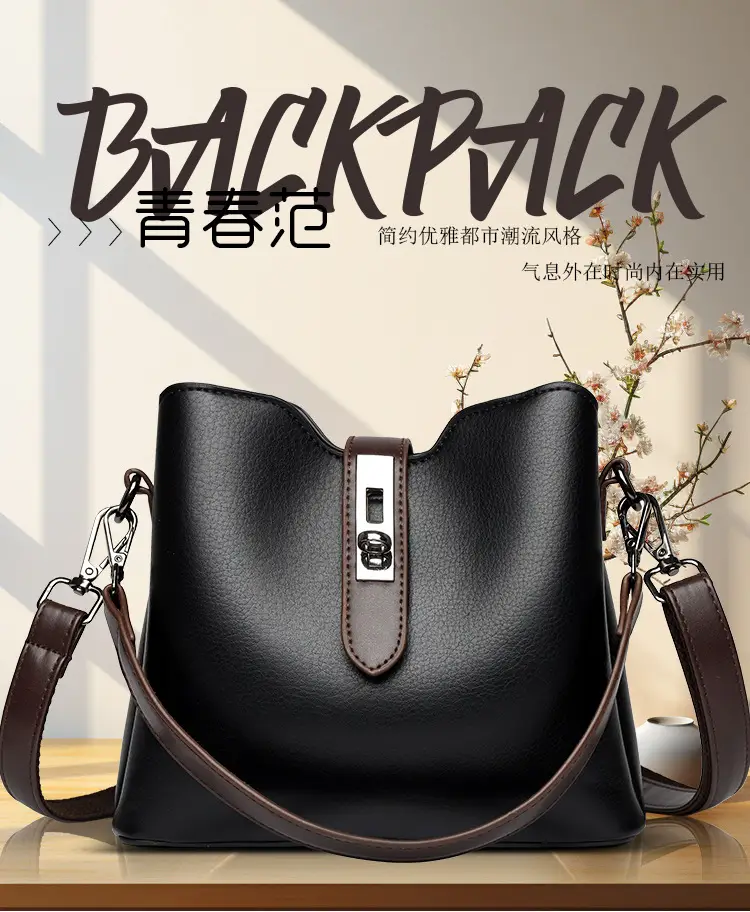 Black Crossbody Bag for Women with Leather Strap — feature 5