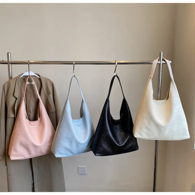 Women's Korean Style Woven Tote Bag Cream Large Capacity — feature 15