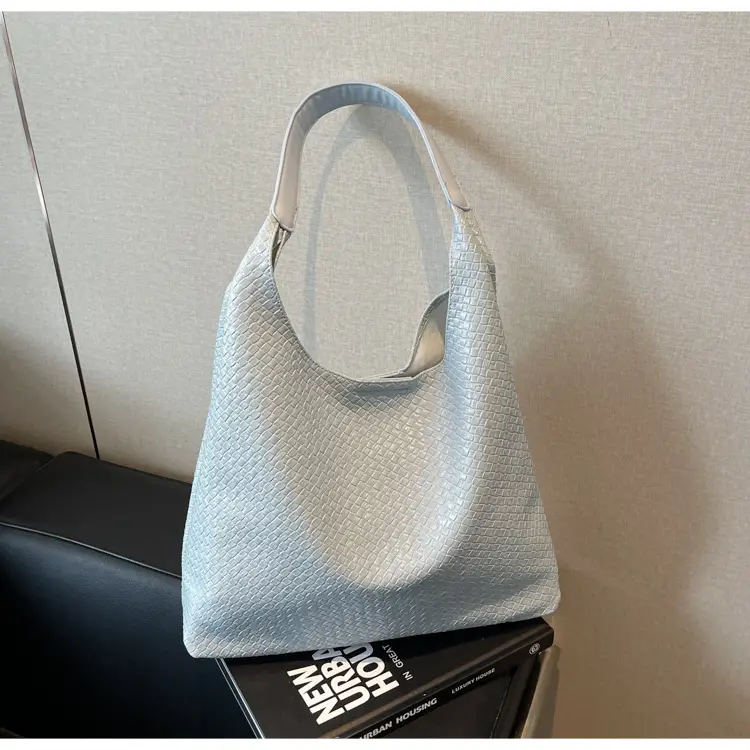 Women's Korean Style Woven Tote Bag Cream Large Capacity — feature 30