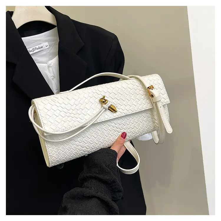 2025 White Textured Crossbody Bag for Women - Image 7