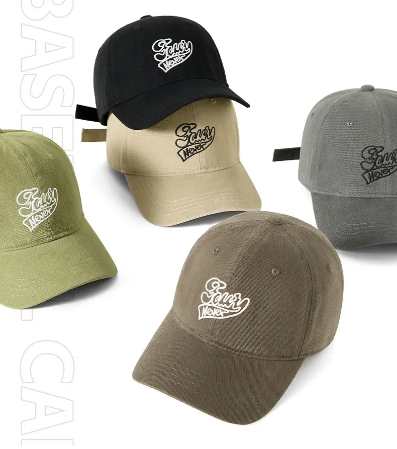 Men's Black Cotton Baseball Cap with "Glowy Never" Design — feature 11