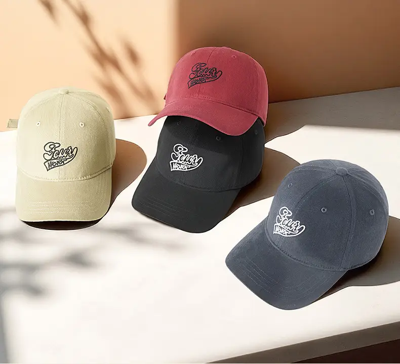 Men's Black Cotton Baseball Cap with "Glowy Never" Design — feature 20