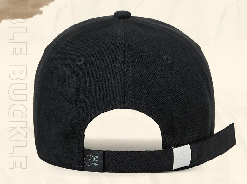 Men's Black Cotton Baseball Cap with "Glowy Never" Design — feature 31