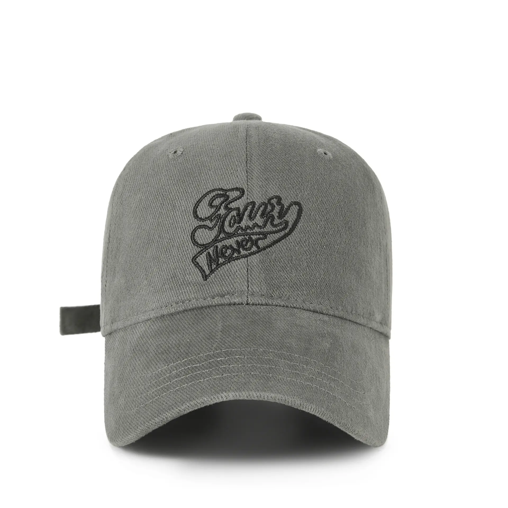 Men's Black Cotton Baseball Cap with "Glowy Never" Design - Image 5